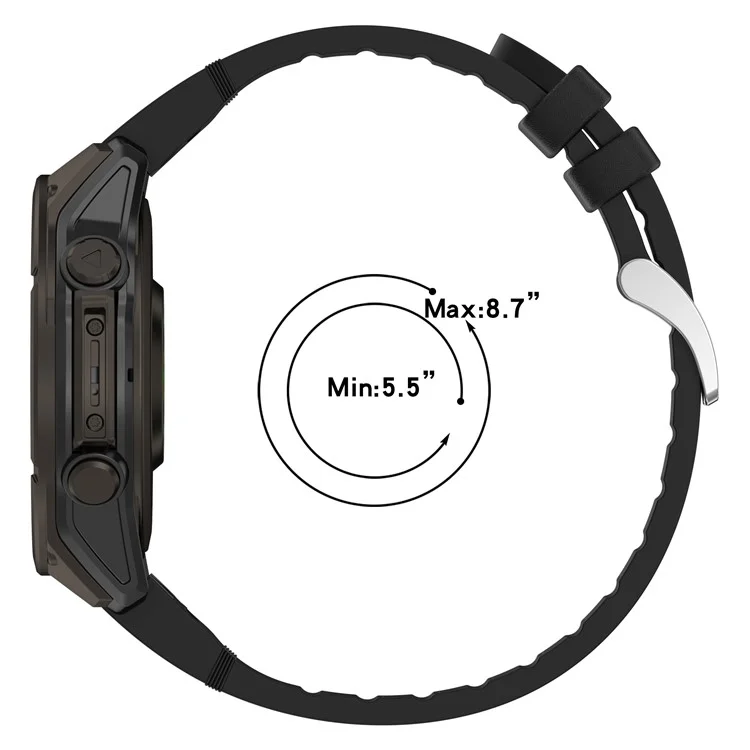 Correa para reloj de 26 mm para Garmin Enduro 3 / Fenix 8 51 mm / Instinct 2X de cuero recubierto de silicona con longitud ajustable - Marrón