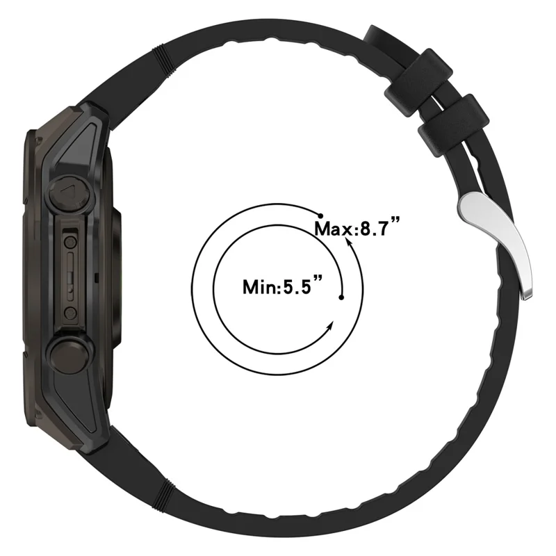 26mm Watch Band For Garmin Enduro 3 / Fenix 8 51mm / Instinct 2X Leather Coated Silicone Adjustable Length Strap - Orange