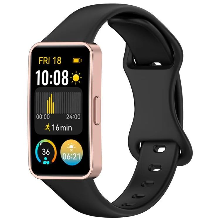 Bracelet de montre en silicone pour Huawei Band 9 NFC / 9 / 8 NFC / 8 Slim Fit Figure 8 - Noir