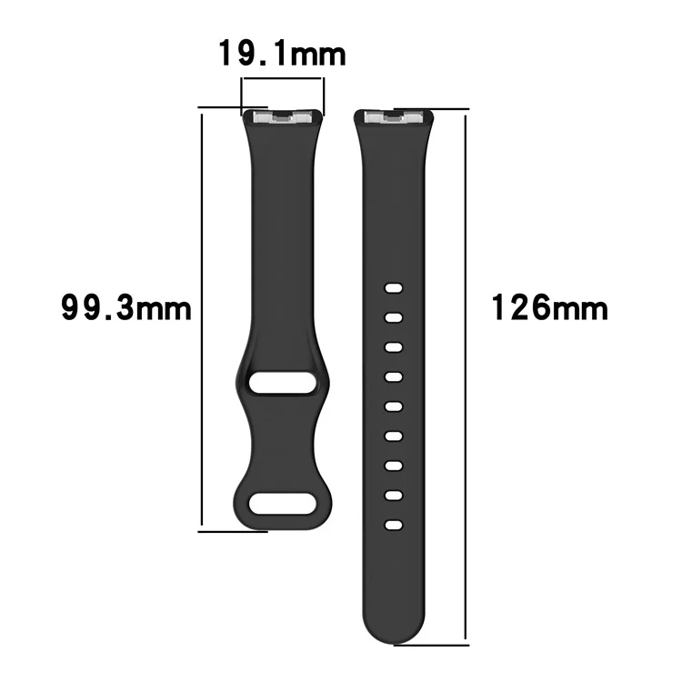 Bracelet de montre en silicone pour Huawei Band 9 NFC / 9 / 8 NFC / 8 Slim Fit Figure 8 - Noir