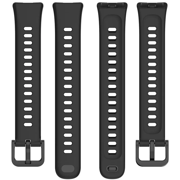 Silicone Watch Strap for Huawei Band 9 NFC  /  9  /  8 NFC  /  8 Adjustable Replacement Wrist Band - Black