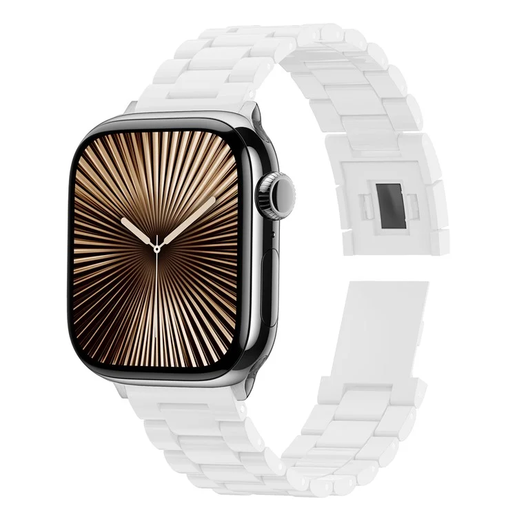 Cinturino per Apple Watch Serie 10 9 8 7 SE 6 5 4 3 2 1 42mm 41mm 40mm 38mm Chiusura magnetica Candy 3-Bead Wrist Strap - Bianco
