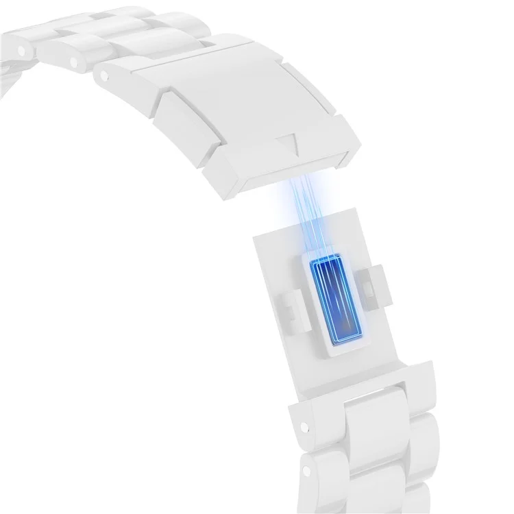 Cinturino per Apple Watch Serie 10 9 8 7 SE 6 5 4 3 2 1 42mm 41mm 40mm 38mm Chiusura magnetica Candy 3-Bead Wrist Strap - Bianco
