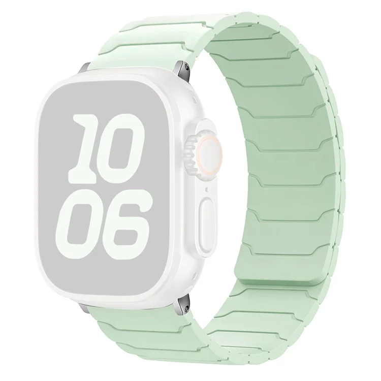 Cinturino magnetico in silicone KALEBOL per Apple Watch Series 10 Ultra 9 8 7 SE 6 5 4 3 2 1 da 46mm 49mm 45mm 44mm 42mm - Menta chiaro