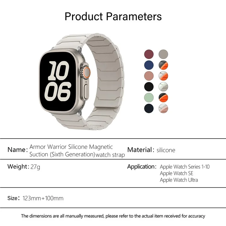 Cinturino magnetico in silicone KALEBOL per Apple Watch Series 10 Ultra 9 8 7 SE 6 5 4 3 2 1 da 46mm 49mm 45mm 44mm 42mm - Menta chiaro