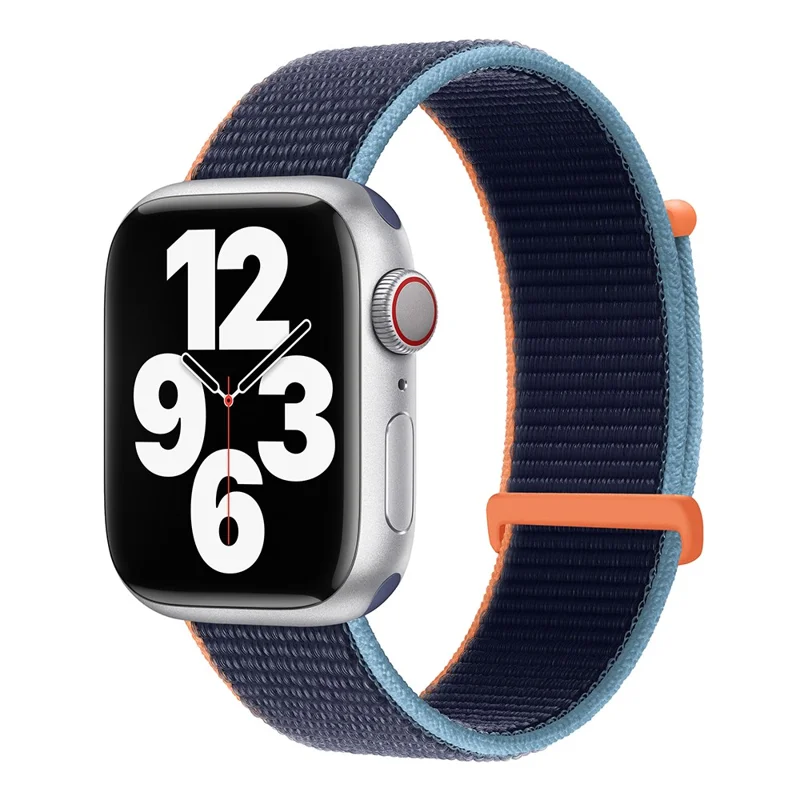 KALEBOL Nylon Watch Band for Apple Watch Ultra 3 2 1 49mm / Series 11 10 46mm / 9 8 7 45mm / SE3 SE2 SE 6 5 4 44mm / 3 2 1 42mm Wrist Strap - Deep Navy Blue