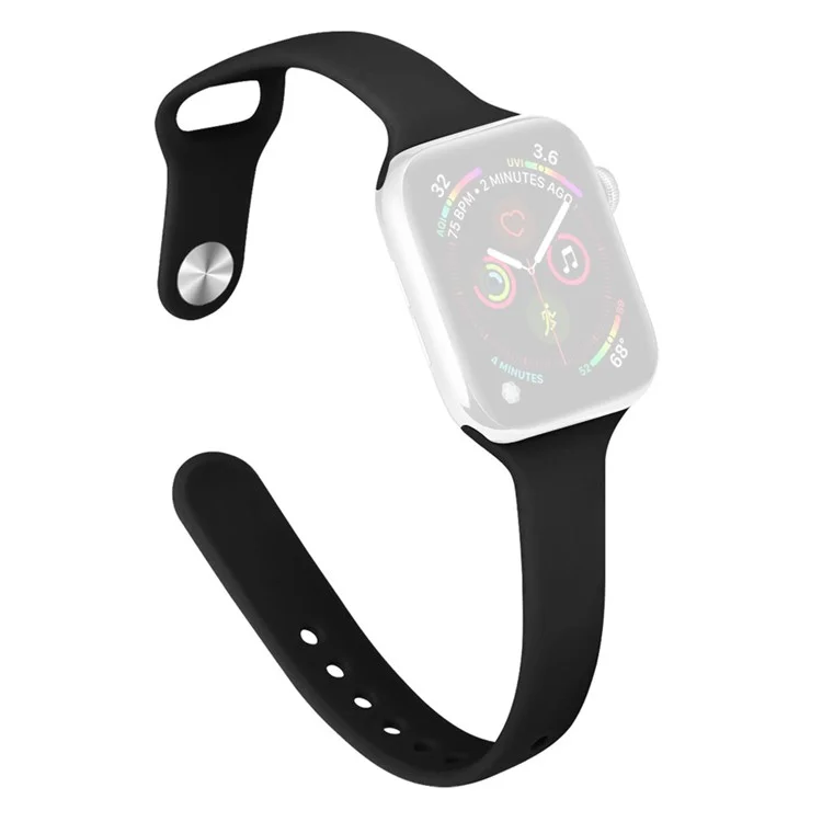Cinturino in silicone KALEBOL per Apple Watch Serie 10 9 8 7 SE 6 5 4 3 2 1 da 42 mm, 41 mm, 40 mm, 38 mm - Nero