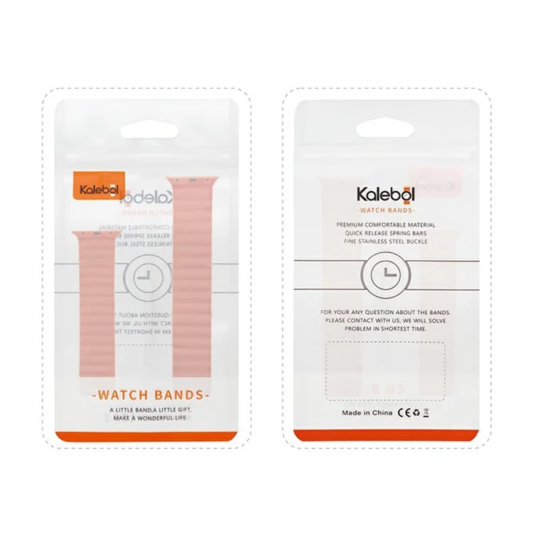 Pulseira magnética KALEBOL para Apple Watch Series 10 Ultra 9 8 7 SE 6 5 4 3 2 1 46mm 49mm 45mm 44mm 42mm - Preta Laranja