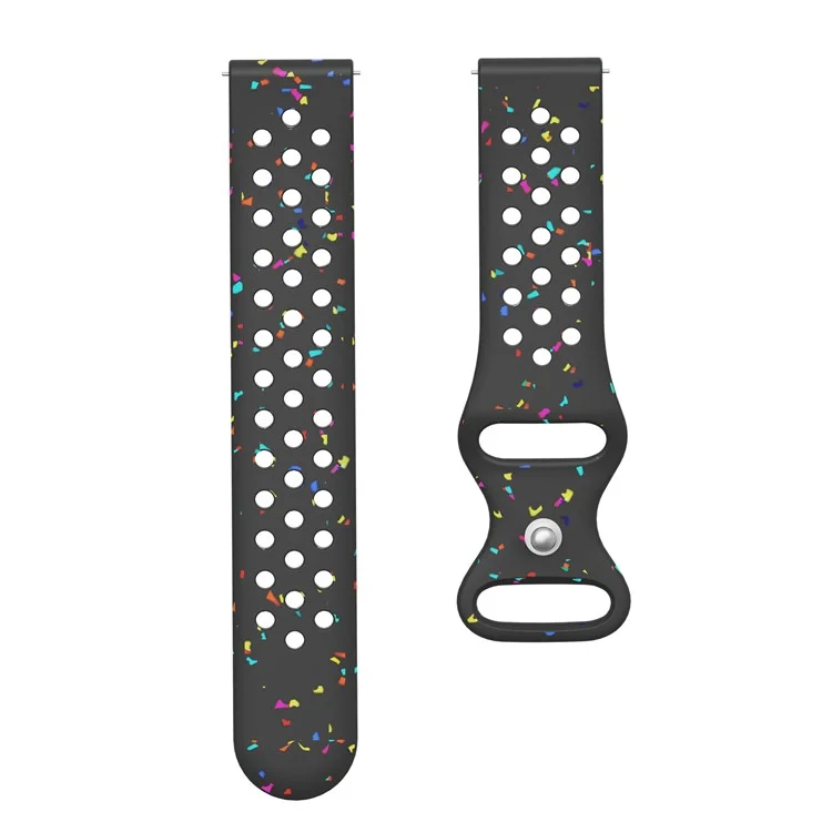 KALEBOL 20mm Silicone Strap for Samsung Galaxy Watch6 / 5 Pro / 5 / GarminActive 5 Butterfly Clasp Watch Band - Black