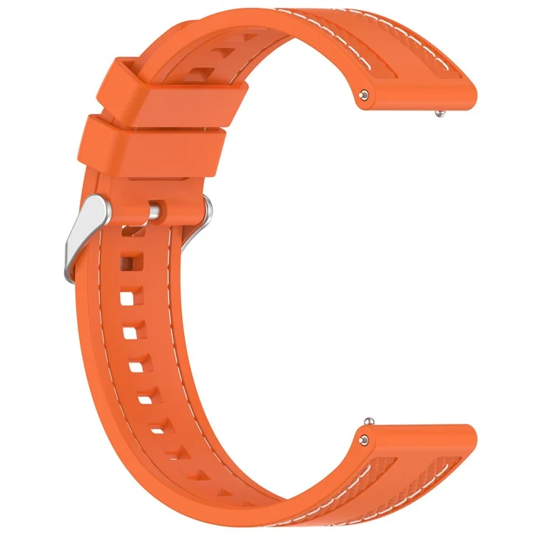 Für Huawei Watch GT 5 46mm / GT 4 46mm Silikonarmband mit genähtem Design, 22mm Breite - Orange