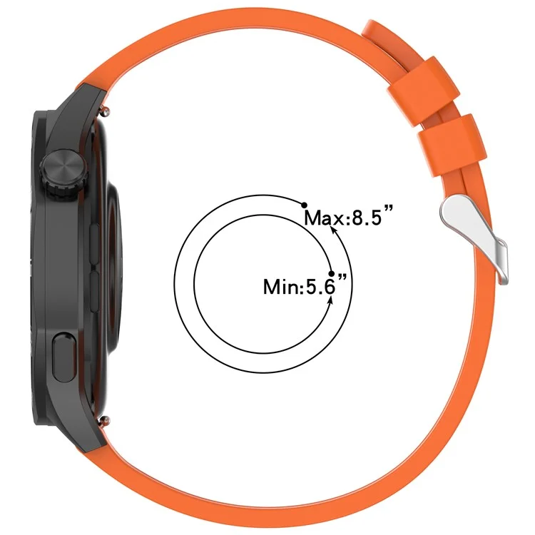 Für Huawei Watch GT 5 46mm / GT 4 46mm Silikonarmband mit genähtem Design, 22mm Breite - Orange