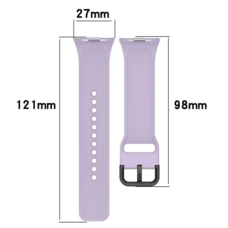 Correa de silicona para Xiaomi Redmi Watch 5 Esim / Watch 5 / Watch 4 / Smart Band 9 Pro / 8 Pro con hebilla negra - Gris oscuro
