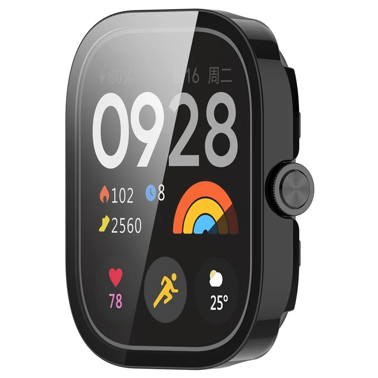 For Xiaomi Redmi Watch 5 eSIM  /  Watch 5 Watch Case Hard PC Protective Cover with Tempered Glass Screen Film - Black