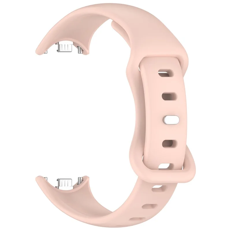 Silicone Watch Strap For Xiaomi Smart Band 9 NFC  /  9  /  8 NFC  /  8 Figure 8 Tail Reverse Buckle Wrist Band - Pink