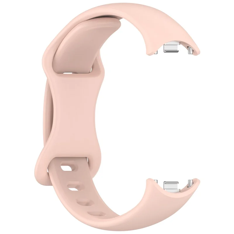 Silicone Watch Strap For Xiaomi Smart Band 9 NFC  /  9  /  8 NFC  /  8 Figure 8 Tail Reverse Buckle Wrist Band - Pink