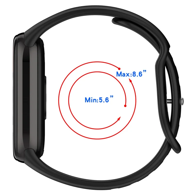 Silicone Watch Strap For Xiaomi Smart Band 9 NFC  /  9  /  8 NFC  /  8 Figure 8 Tail Reverse Buckle Wrist Band - Pink