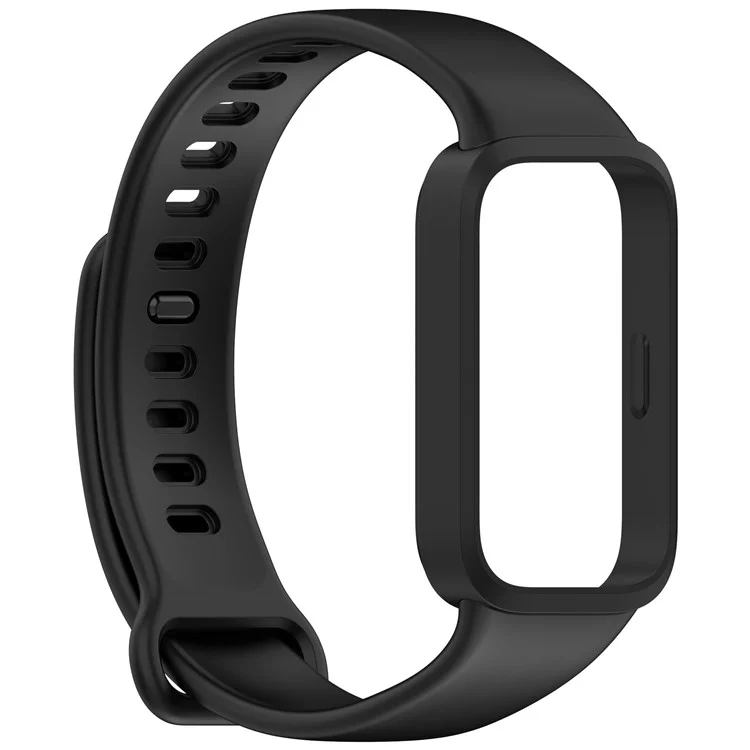 Correa de silicona blanda integrada para Xiaomi Smart Band 9 Active / Redmi Band 3 - Negro