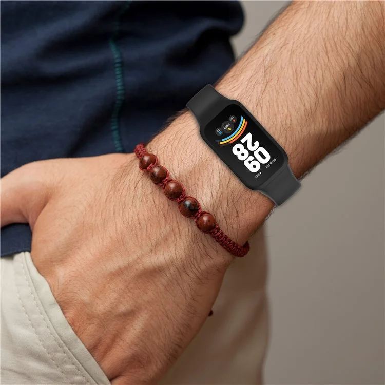 Correa de silicona blanda integrada para Xiaomi Smart Band 9 Active / Redmi Band 3 - Negro