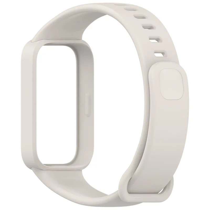 For Xiaomi Smart Band 9 Active / Redmi Band 3 Soft Silicone Integrated Wristband Watch Case - Starlight