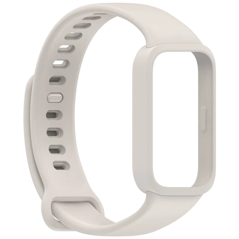 For Xiaomi Smart Band 9 Active / Redmi Band 3 Soft Silicone Integrated Wristband Watch Case - Starlight