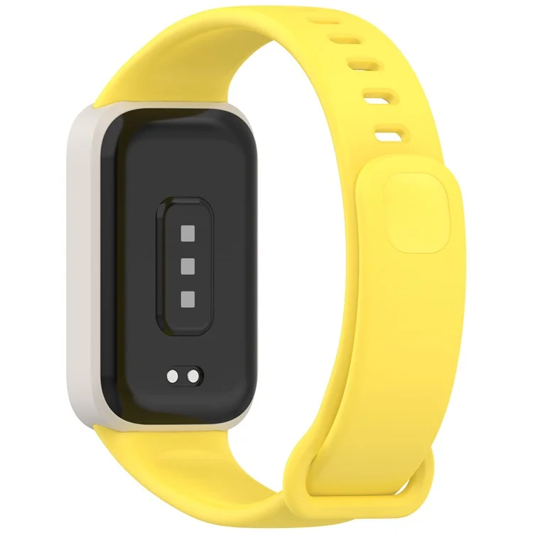For Xiaomi Smart Band 9 Active / Redmi Band 3 Soft Silicone Integrated Wristband Watch Case - Starlight+Yellow