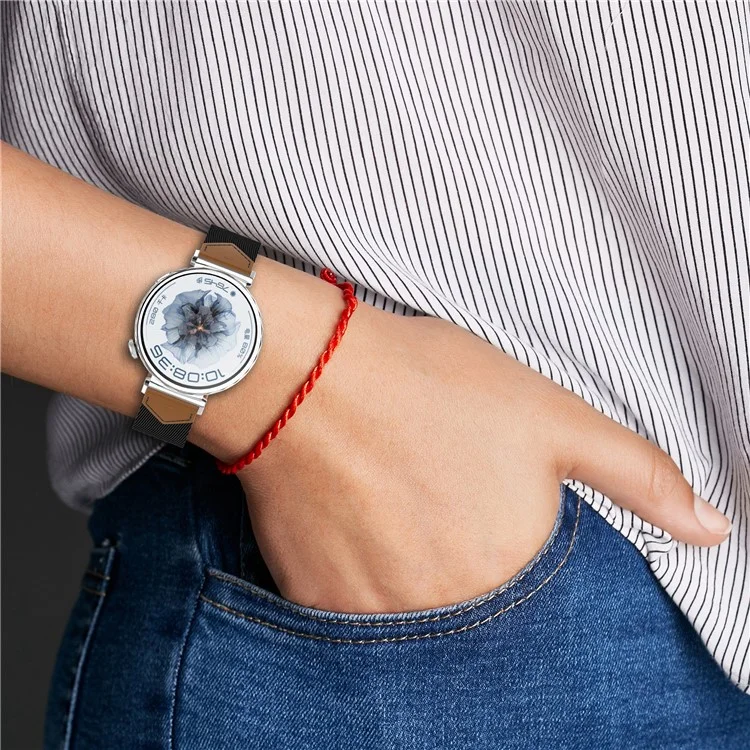 Watch Strap for Huawei Watch GT 5 Pro 42mm / GT 5 41mm / GT 4 41mm Universal 18mm Nylon Leather Wrist Band - Green+Brown