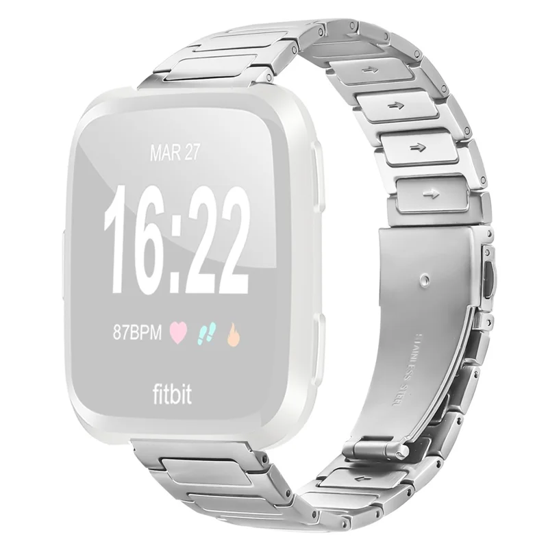 For Yamay SW022 Watch Band Silver Stainless Steel Metal Watch Strap