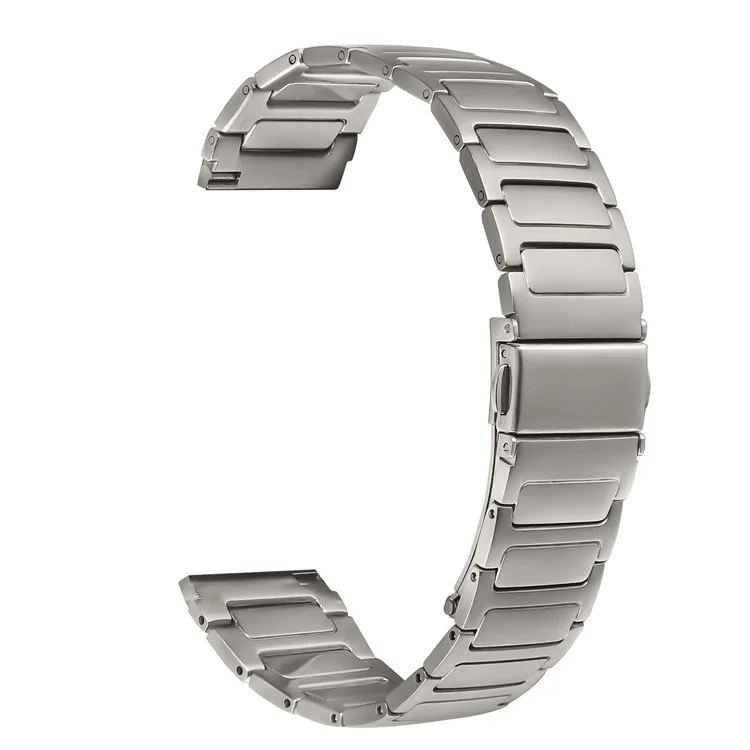 Für Garmin Forerunner 255 Music Uhr Band Verstellbarer Titanfarbe Edelstahl Metalluhrenarmband