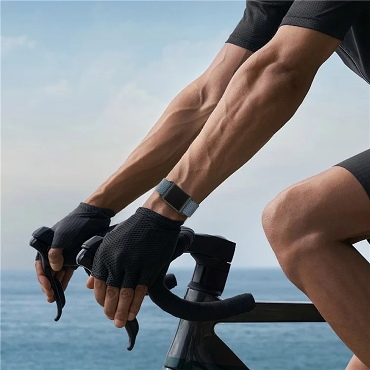 Für WHOOP 4.0 Fitness-Tracker Magic Tape Nylon Armband Ersatzband mit PC-Hülle - Grau