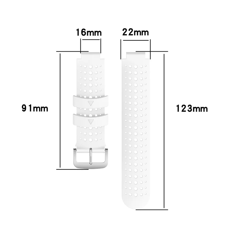 Two Color Silicone Watch Strap Bracelet Wristband Replacement for Garmin Forerunner 735XT 620 630 220 230 235 - White / Black