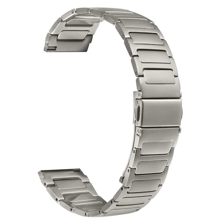 Pulseira de aço inoxidável metálico ajustável na cor titânio para o relógio Garmin Vivoactive 4
