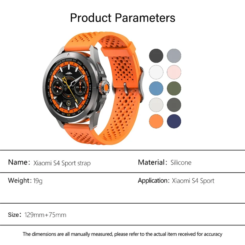 KALEBOL For Xiaomi Watch S4 Sport Silicone Watch Band Adjustable Strap Replacement - White