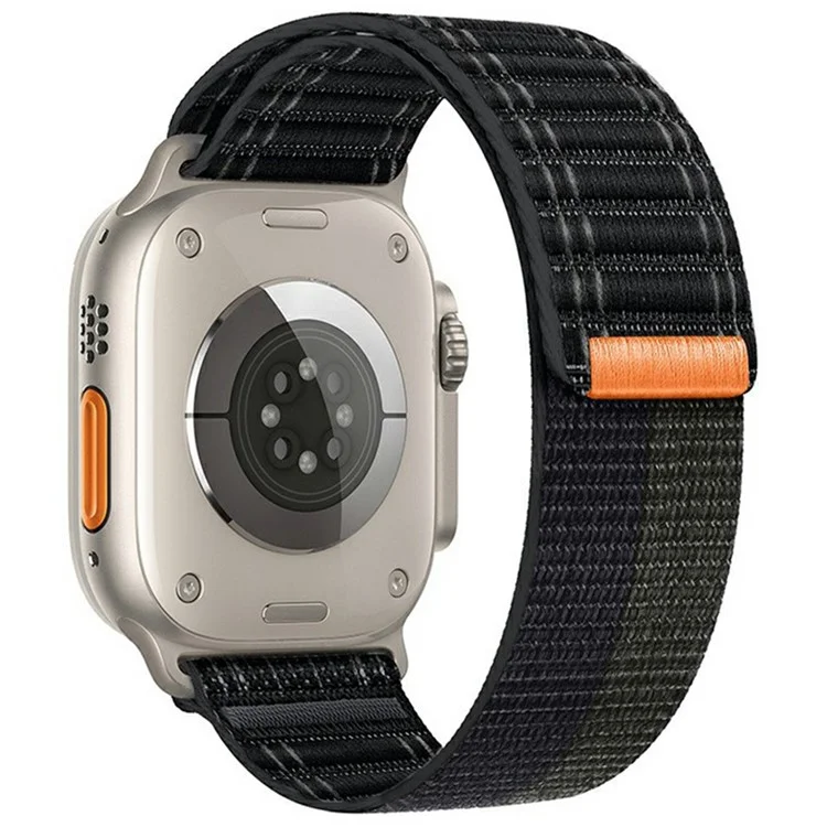 Cinturino in nylon KALEBOL per Apple Watch Series 10 Ultra 9 8 7 SE 6 5 4 3 2 1 da 46mm 49mm 45mm 44mm 42mm, con trama a onde - Nero