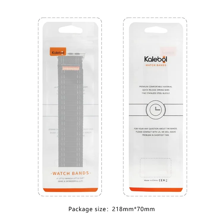 Cinturino in nylon KALEBOL per Apple Watch Series 10 Ultra 9 8 7 SE 6 5 4 3 2 1 da 46mm 49mm 45mm 44mm 42mm, con trama a onde - Nero