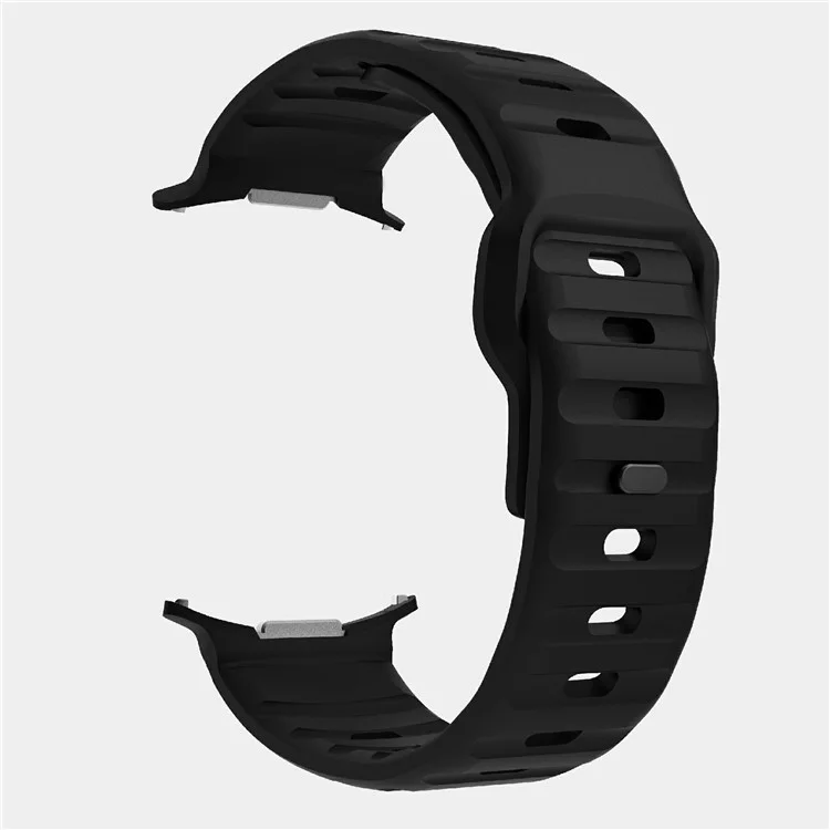 KALEBOL Pour Samsung Galaxy Watch Ultra 47mm Bracelet de montre en silicone Wave Sport - Noir