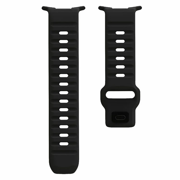 KALEBOL Pour Samsung Galaxy Watch Ultra 47mm Bracelet de montre en silicone Wave Sport - Noir