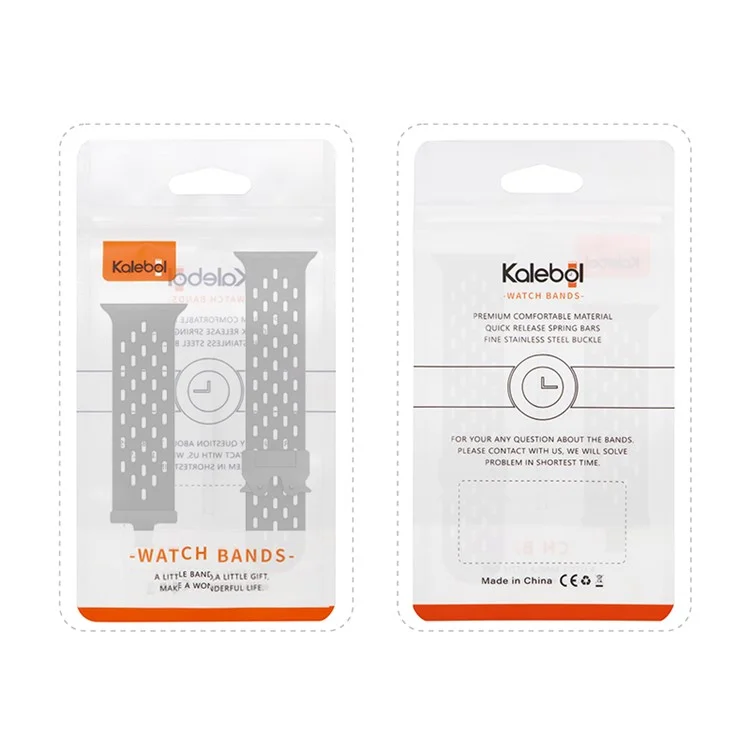Cinturino per orologio KALEBOL per Apple Watch Series 10 Ultra 9 8 7 SE 6 5 4 3 2 1 46mm 49mm 45mm 44mm 42mm, cinturino in silicone forato con fibbia nera - Nero