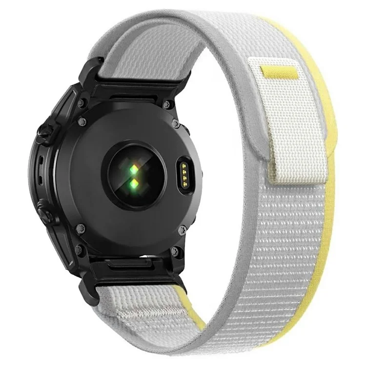 KALEBOL 22mm ремешок для часов Garmin Fenix 7 / Fenix 7 Pro, лента-липучка из нейлоновой петли - абрикосовый + желтый