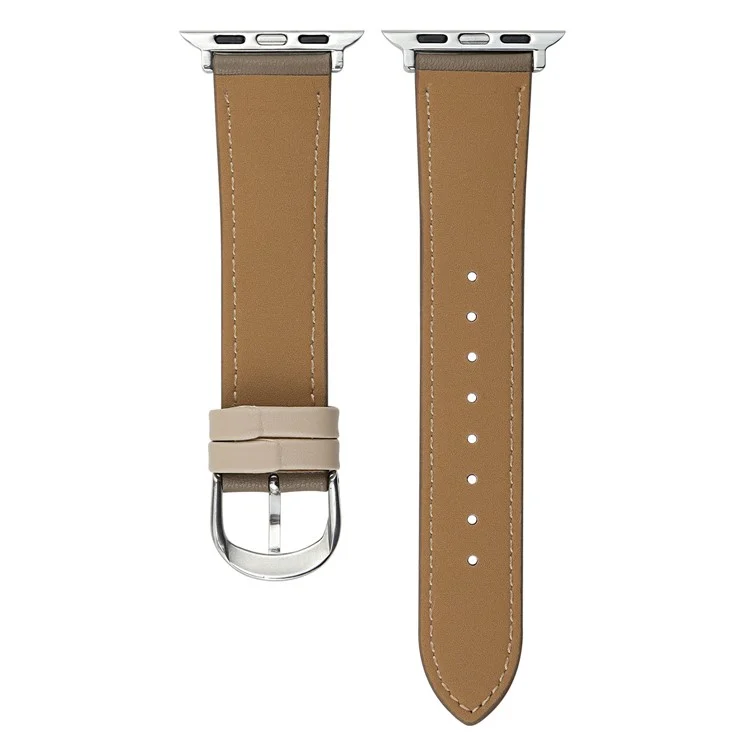 Leather Strap for Apple Watch Series 10 Ultra 9 8 7 SE 6 5 4 3 2 1 46mm 49mm 45mm 44mm 42mm Cat Embroidery Adjustable Band - White