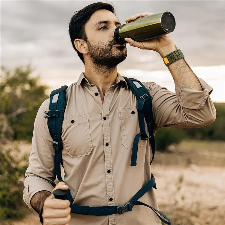 Регулируемый ремешок для Suunto Spartan HR Baro / Suunto 9 / 7 / D5i в военном стиле, 24 мм, нейлоновая магнитная лента - черный