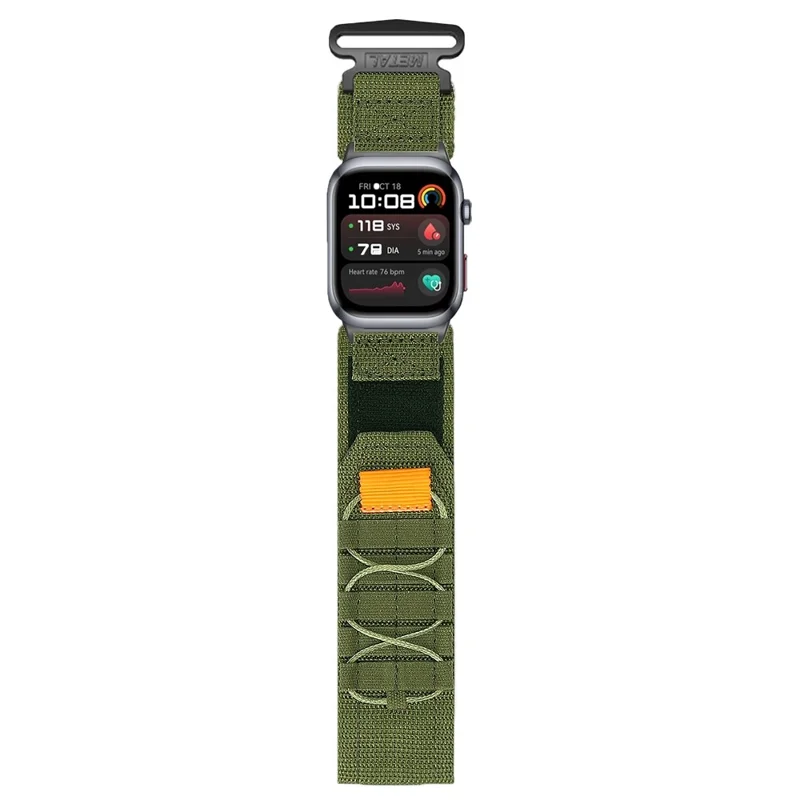 For Huawei Watch D2 Nylon Watch Band Magic Tape Replacement Strap Military Style - Army Green