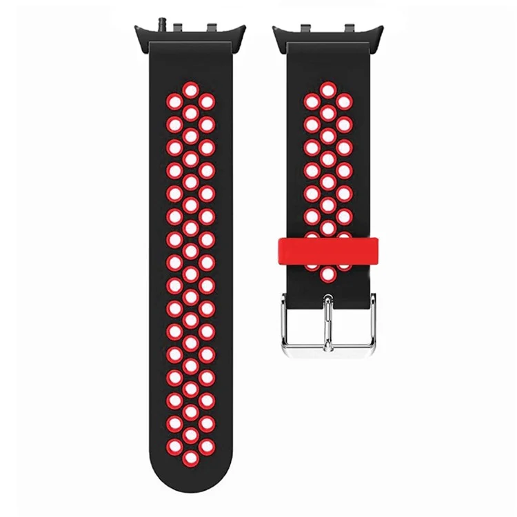 Für Huawei Watch D2 Silikonarmband Einstellbarer atmungsaktiver Ersatzgurt - Schwarz / Rot
