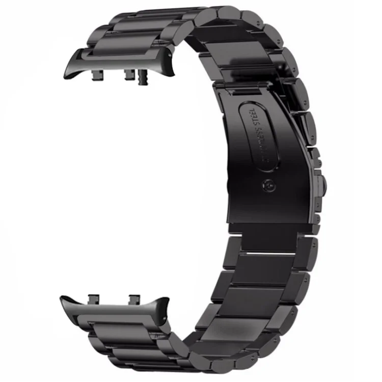 Cinturino di ricambio in acciaio inossidabile a tre perline per Huawei Watch D2 - Nero