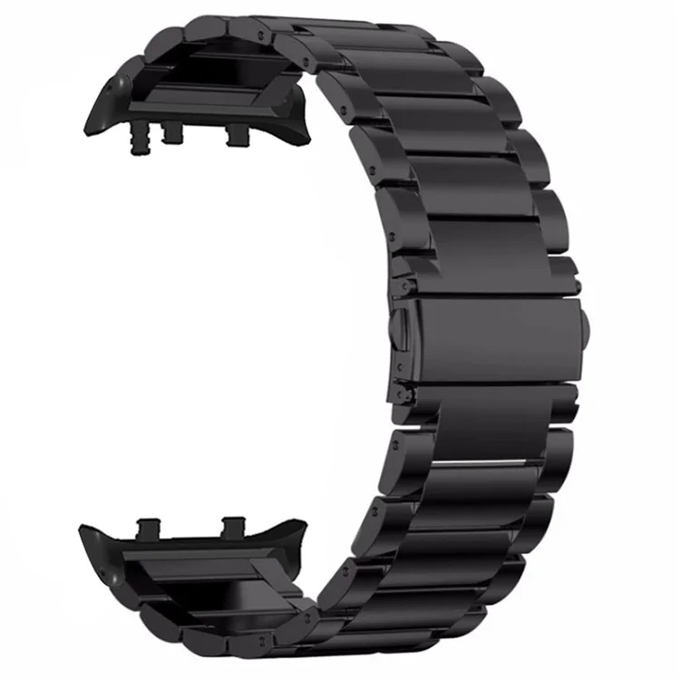 Cinturino di ricambio in acciaio inossidabile a tre perline per Huawei Watch D2 - Nero