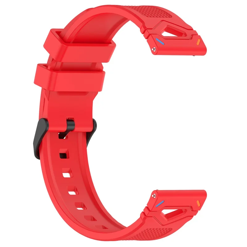 22mm universelles Silikon-Armband für Huawei Watch GT 5 Pro 46mm / GT 5 46mm / GT 4 46mm, gepunktet strukturierte Schlaufe - zwei Farben / Rot