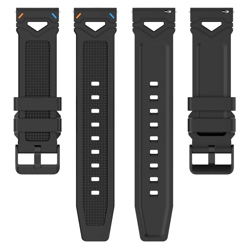 22mm universelles Silikon-Armband für Huawei Watch GT 5 Pro 46mm / GT 5 46mm / GT 4 46mm, gepunktet strukturierte Schlaufe - zwei Farben / Rot