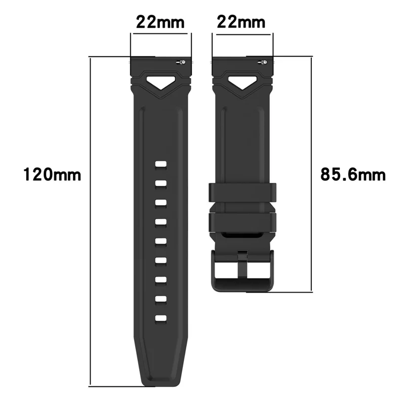 22mm universelles Silikon-Armband für Huawei Watch GT 5 Pro 46mm / GT 5 46mm / GT 4 46mm, gepunktet strukturierte Schlaufe - zwei Farben / Rot