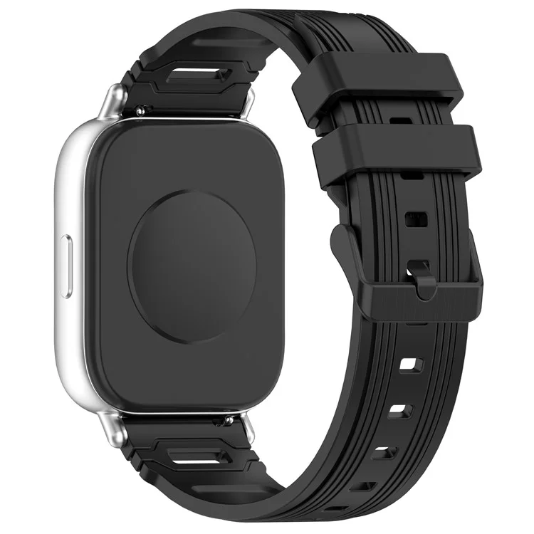 Correa de reloj de silicona universal de 22 mm para Huawei Watch GT 5 Pro 46 mm / GT 5 46 mm / GT 4 46 mm Correa de rayas verticales - Dos colores / Negro