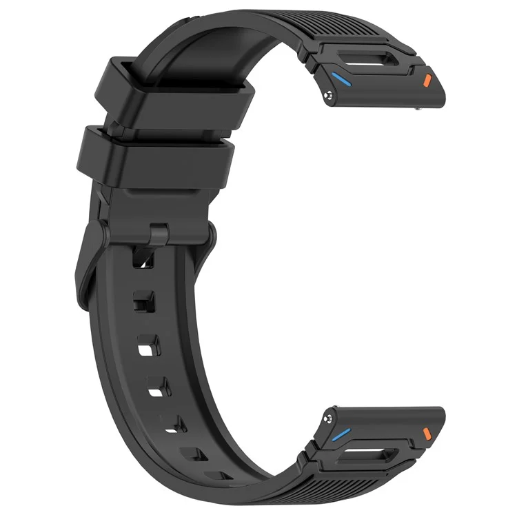 Correa de reloj de silicona universal de 22 mm para Huawei Watch GT 5 Pro 46 mm / GT 5 46 mm / GT 4 46 mm Correa de rayas verticales - Dos colores / Negro