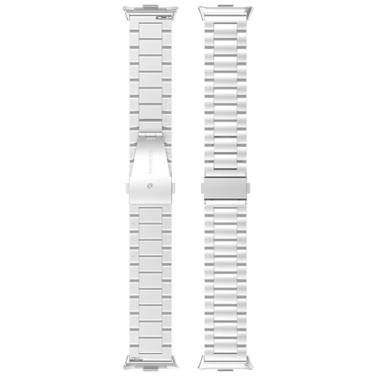 Cinturino di ricambio in metallo con 3 perle d'argento per vivo Watch GT